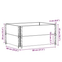 vidaXL Odlingslåda svart 80x60 cm massiv furu - Bild 8