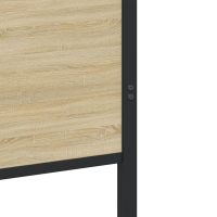 vidaXL Sängram utan madrass metall sonoma-ek 150x200 cm - Bild 8