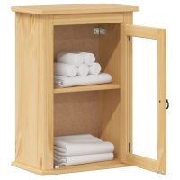 vidaXL Väggmonterat badrumsskåp Corona 45x27x64,5 cm massiv furu - Bild 3