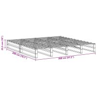 vidaXL Sängram utan madrass 200x200 cm massiv furu - Bild 9