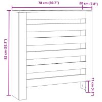 vidaXL Elementskydd svart 78x20x82 cm konstruerat trä - Bild 8