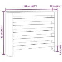 vidaXL Elementskydd svart 104x20x82 cm konstruerat trä - Bild 8