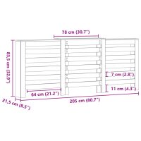 vidaXL Elementskydd sonoma-ek 205x21,5x83,5 cm konstruerat trä - Bild 9