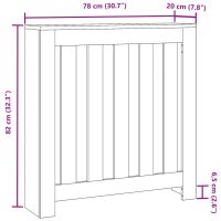 vidaXL Elementskydd svart 78x20x82 cm konstruerat trä - Bild 8