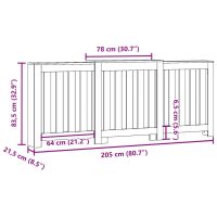 vidaXL Elementskydd sonoma-ek 205x21,5x83,5 cm konstruerat trä - Bild 9