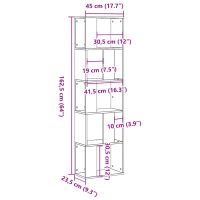 vidaXL Bokhylla 5 hyllplan svart 45x23,5x162,5 cm konstruerat trä - Bild 8