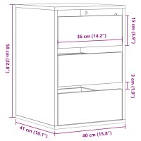 vidaXL Byrå ek 40x41x58 cm konstruerat trä - Bild 10