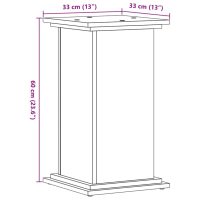 vidaXL Växtställ rökfärgad ek 33x33x60 cm konstruerat trä - Bild 9