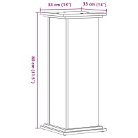 vidaXL Växtställ betonggrå 33x33x80 cm konstruerat trä - Bild 9