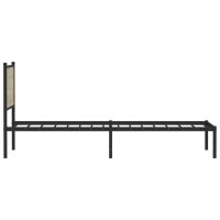 vidaXL Sängram med huvudgavel metall sonoma-ek 107x203 cm - Bild 6