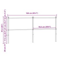 vidaXL Sänggavel sonoma 160 cm konstruerat trä och stål - Bild 7