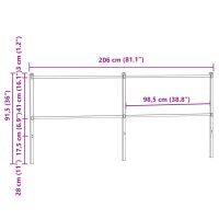 vidaXL Sänggavel sonoma 200 cm konstruerat trä och stål - Bild 7