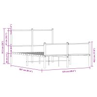 vidaXL Sängram utan madrass metall sonoma-ek 120x200 cm - Bild 10