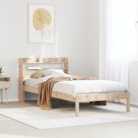 vidaXL Sängram utan madrass 75x190 cm massiv furu - Bild 2