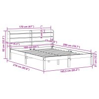 vidaXL Sängram utan madrass vit 160x200 cm massiv furu - Bild 12