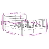 vidaXL Sängram utan madrass 120x200 cm massiv furu - Bild 12