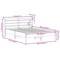 vidaXL Sängram utan madrass vit 160x200 cm massiv furu - Bild 12