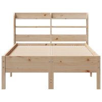 vidaXL Sängram utan madrass 75x190 cm massiv furu - Bild 4