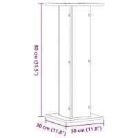 vidaXL Växtställ 2 st sonoma-ek 30x30x80 cm konstruerat trä - Bild 10