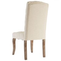 vidaXL Matstolar 4 st beige linnedesign tyg - Bild 6