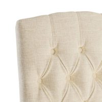 vidaXL Matstolar 4 st beige linnedesign tyg - Bild 7