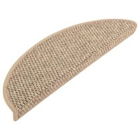 vidaXL Trappstegsmattor självhäftande sisal 15 st 56x17x3 cm mörkbeige - Bild 3