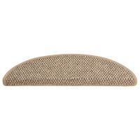 vidaXL Trappstegsmattor självhäftande sisal 15 st 56x17x3 cm mörkbeige - Bild 4