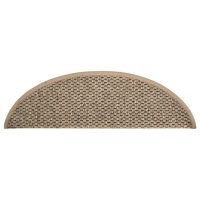 vidaXL Trappstegsmattor självhäftande sisal 15 st 56x17x3 cm mörkbeige - Bild 5