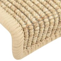 vidaXL Trappstegsmattor självhäftande sisallook 15 st 65x21x4 cm beige - Bild 6