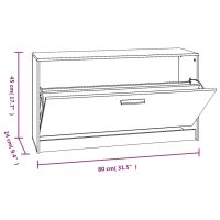 vidaXL Skobänk betonggrå 80x24x45 cm konstruerat trä - Bild 9