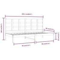 vidaXL Dagbädd utan madrass vit 90x200 cm massiv furu - Bild 6