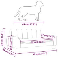 vidaXL Hundbädd gräddvit 70x45x30 cm konstläder - Bild 7