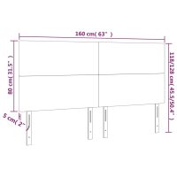 vidaXL Huvudgavlar 4 st cappuccino 80x5x78/88 cm konstläder - Bild 8