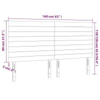 vidaXL Huvudgavlar 4 st svart 80x5x78/88 cm sammet - Bild 8