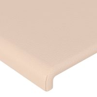 vidaXL Sänggavel med kanter cappuccino 83x23x118/128 cm konstläder - Bild 5