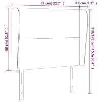 vidaXL Sänggavel med kanter cappuccino 83x23x118/128 cm konstläder - Bild 9