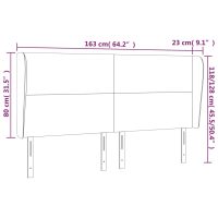 vidaXL Sänggavel med kanter cappuccino 163x23x118/128 cm konstläder - Bild 9