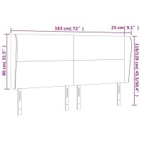 vidaXL Sänggavel med kanter cappuccino 183x23x118/128 cm konstläder - Bild 9