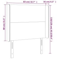 vidaXL Sänggavel med kanter cappuccino 83x16x118/128 cm konstläder - Bild 9