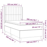 vidaXL Ramsäng med madrass blå 100x200 cm tyg - Bild 7