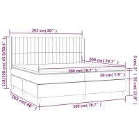 vidaXL Ramsäng med madrass blå 200x200 cm tyg - Bild 7