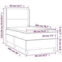 vidaXL Ramsäng med bäddmadrass cappuccino 80x200 cm konstläder - Bild 7