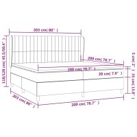 vidaXL Ramsäng med madrass blå 200x200 cm tyg - Bild 7