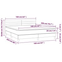 vidaXL Ramsäng med madrass blå 160x200 cm tyg - Bild 7