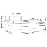 vidaXL Ramsäng med madrass blå 200x200 cm tyg - Bild 7