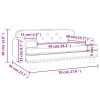 vidaXL Barnsoffa brun 70x45x30 cm sammet - Bild 7