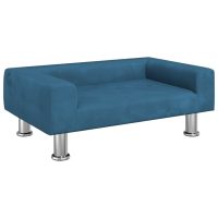 vidaXL Barnsoffa blå 70x45x26,5 cm sammet - Bild 2