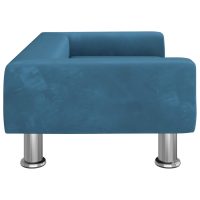 vidaXL Barnsoffa blå 70x45x26,5 cm sammet - Bild 4