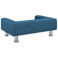 vidaXL Barnsoffa blå 70x45x26,5 cm sammet - Bild 5