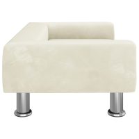 vidaXL Barnsoffa gräddvit 70x45x26,5 cm sammet - Bild 4